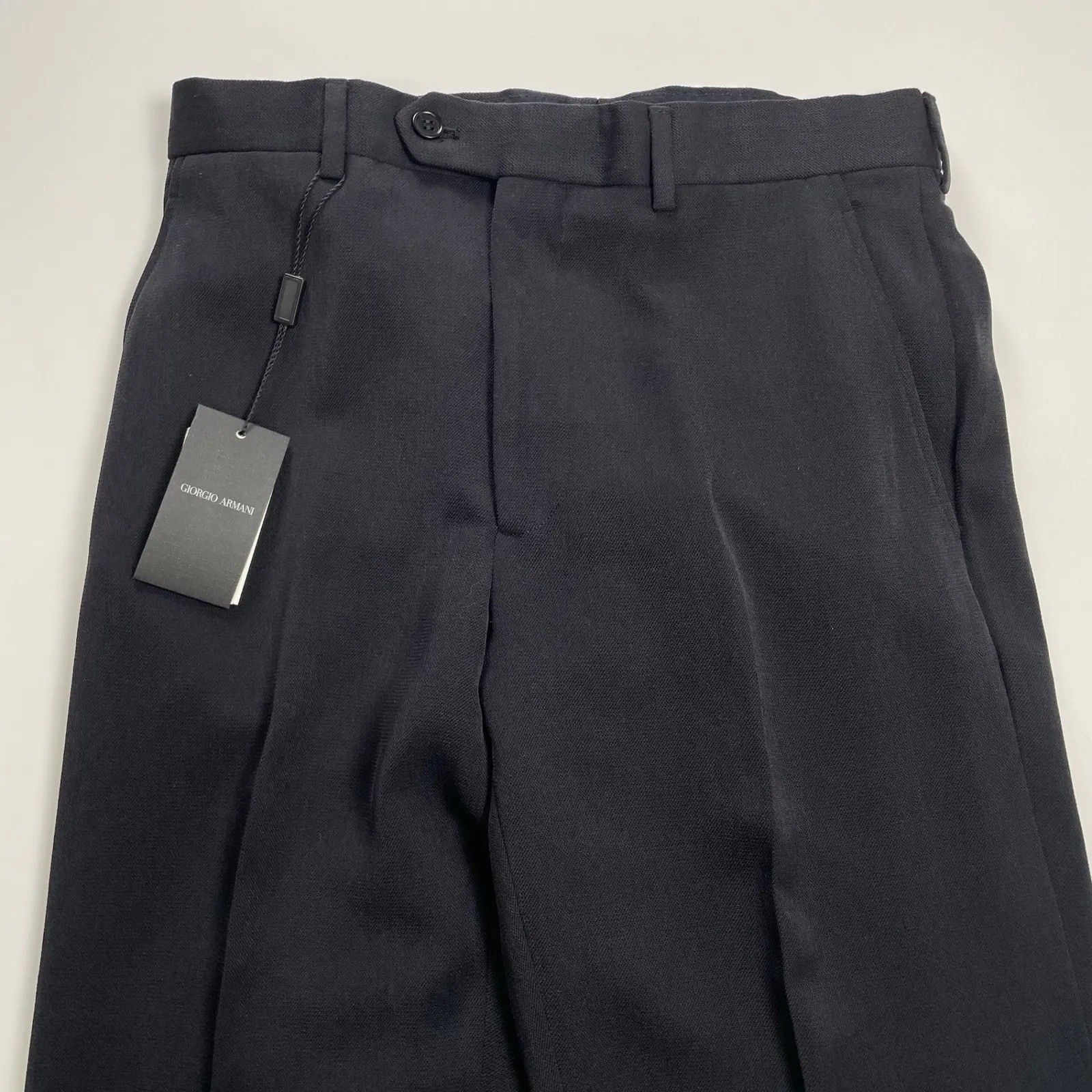 GIORGIO ARMANI ジョルジオ アルマーニ / キュプラMIXスラックス 黒