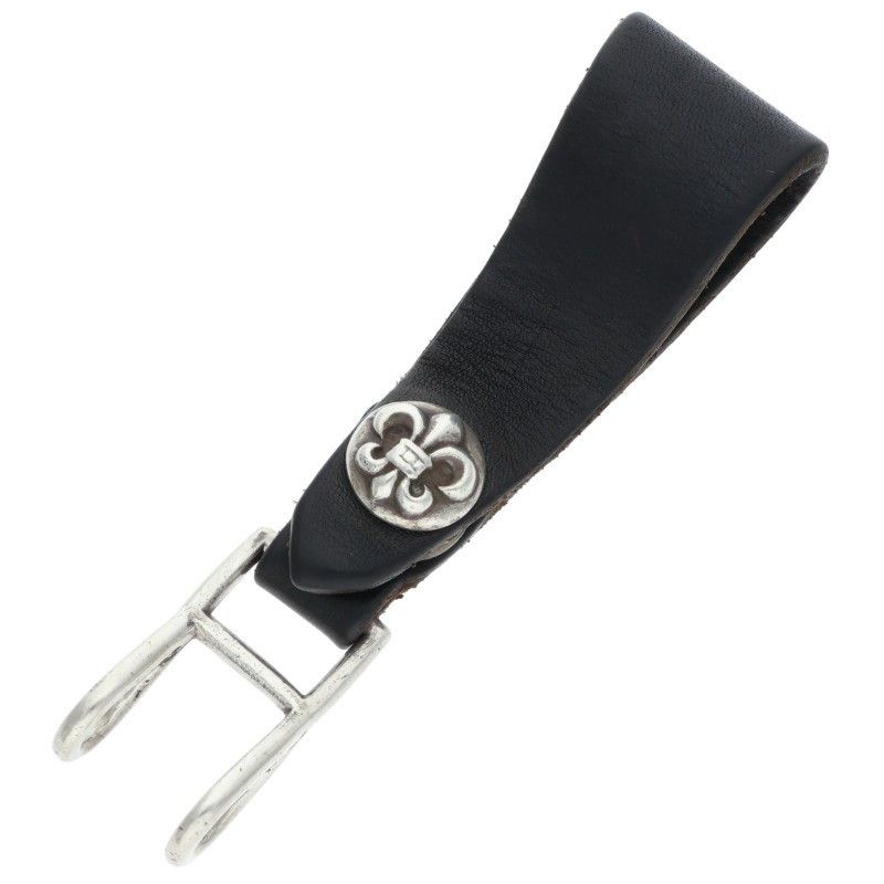 クロムハーツ　ベルトループ　フレア クロムハーツ BELT LOOP フレアボールボタンレザーベルトループ メンズ