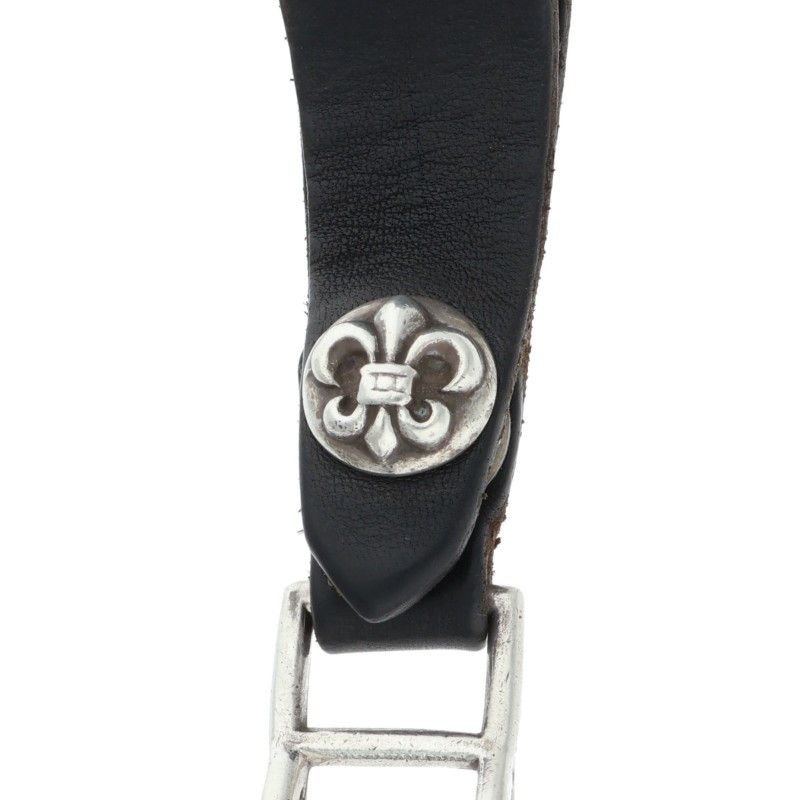 クロムハーツ BELT LOOP フレアボールボタンレザーベルトループ メンズ