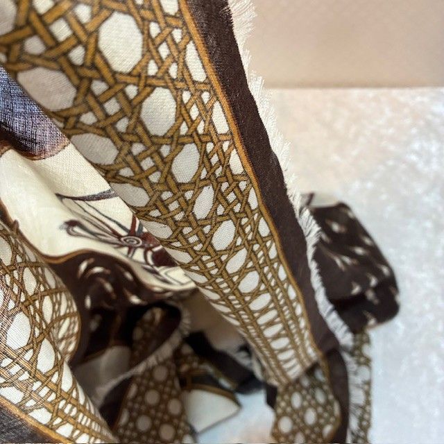  セリーヌ CELINE 馬車柄 ブラウン系 大判ストール ストール ショール 小物