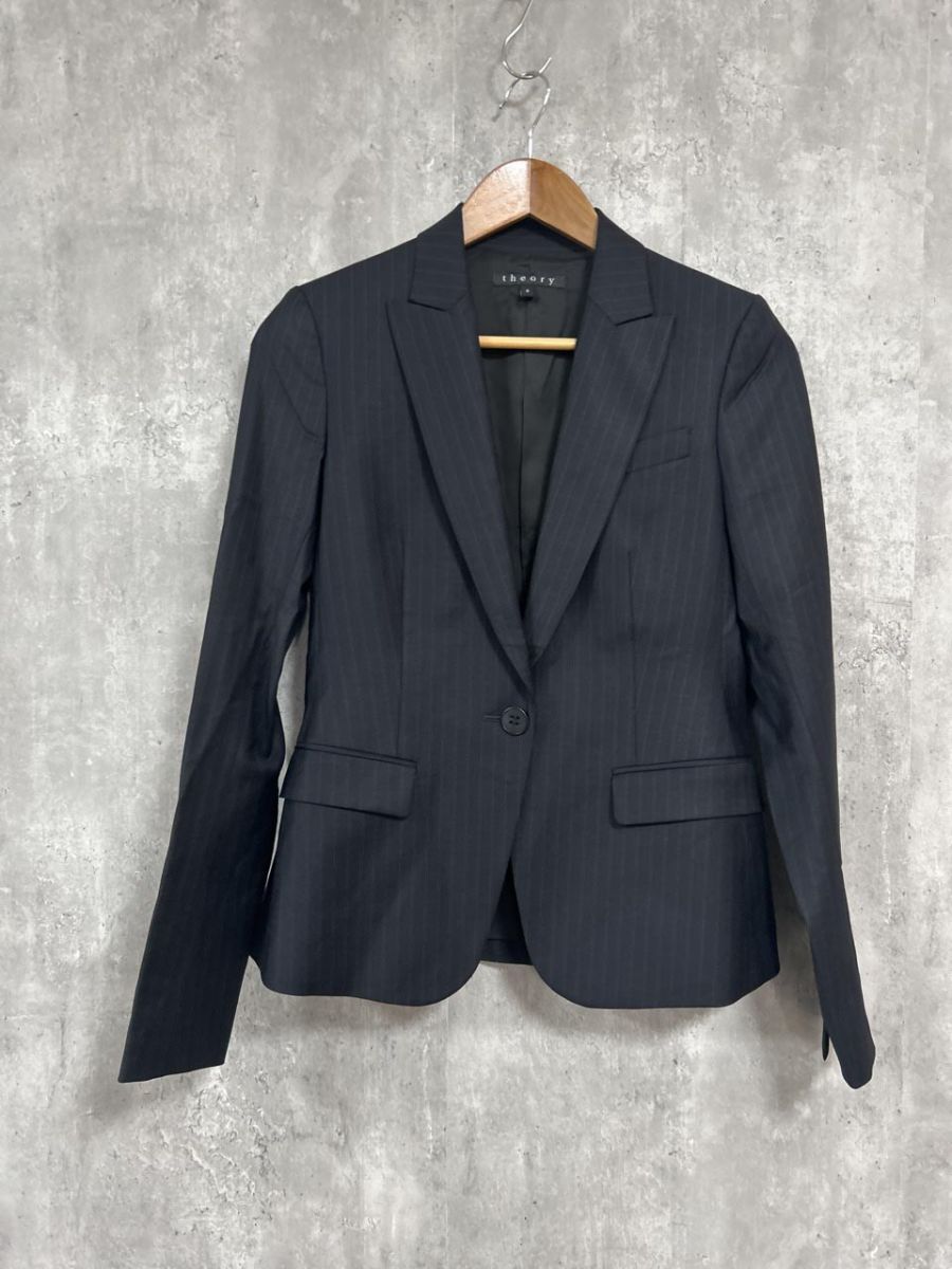 theory セオリー ストライプ柄 セットアップ ジャケット パンツ スーツ