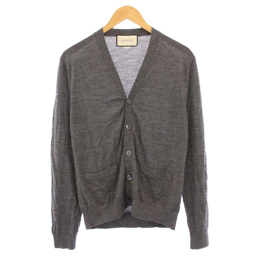 グッチ GUCCI ニットカーディガン ストア 長袖 Vネック ストレッチ
