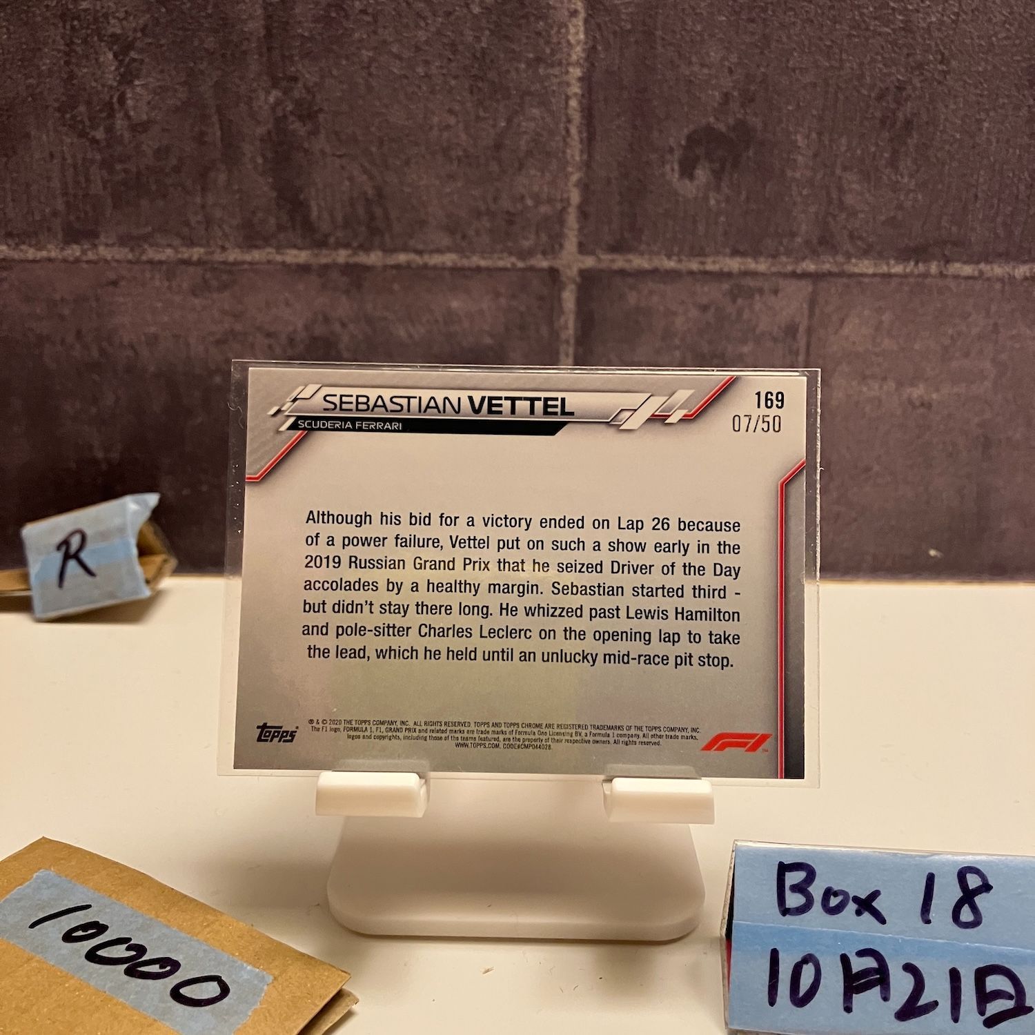 2020 Topps Chrome Formula 1 Sebastian Vettel 07 50 SCUDERIA FERRARI Refractor カード