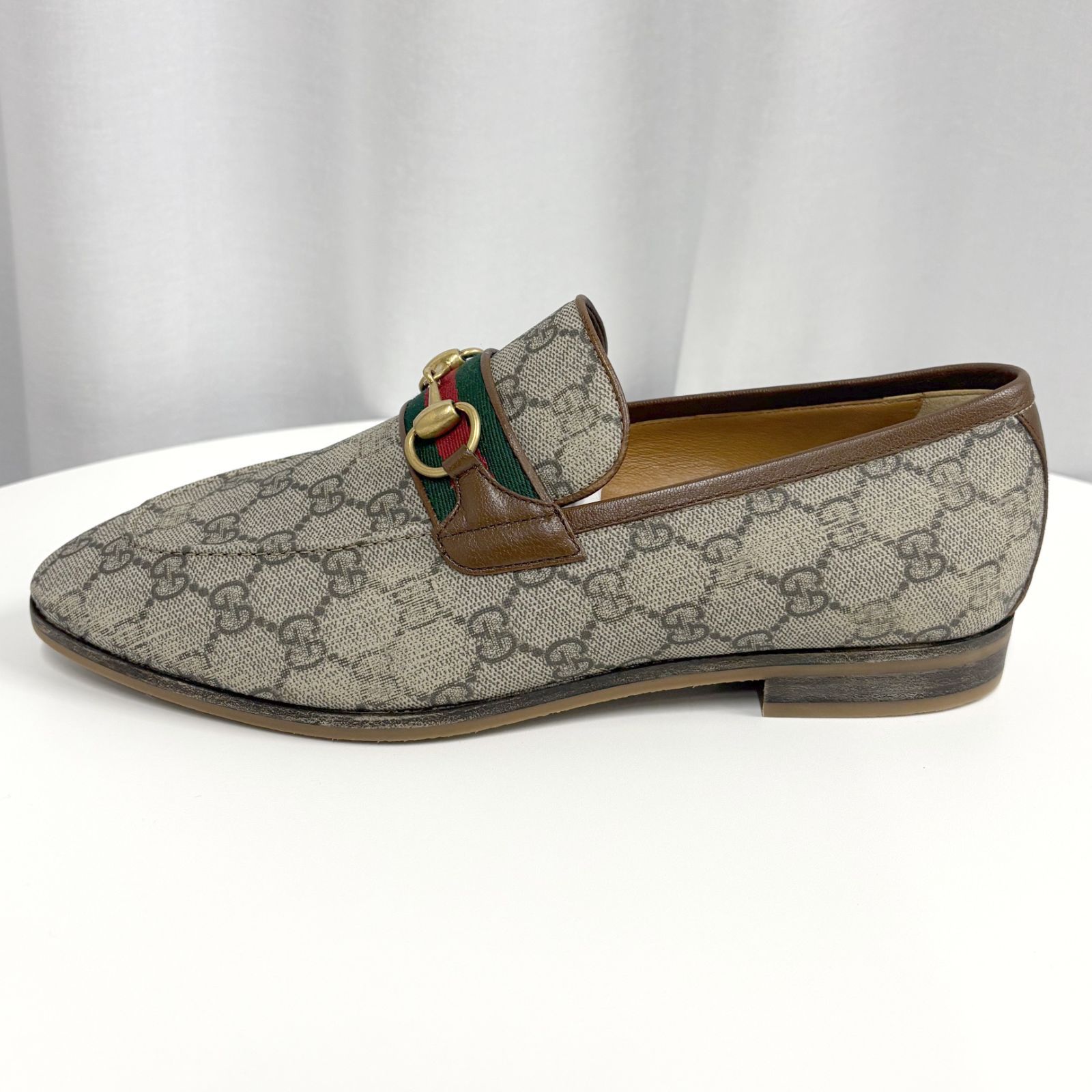  GUCCI 27.5 cm ローファー メンズ 8. GG ホースビット ローファー ブーツ 革靴