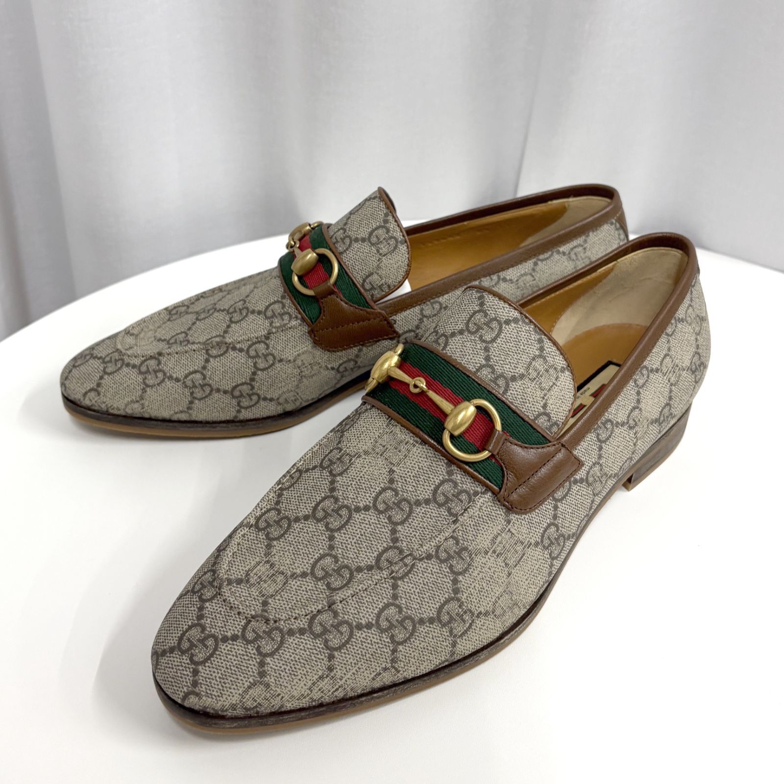 GUCCI 27.5 cm ローファー メンズ 8. GG ホースビット