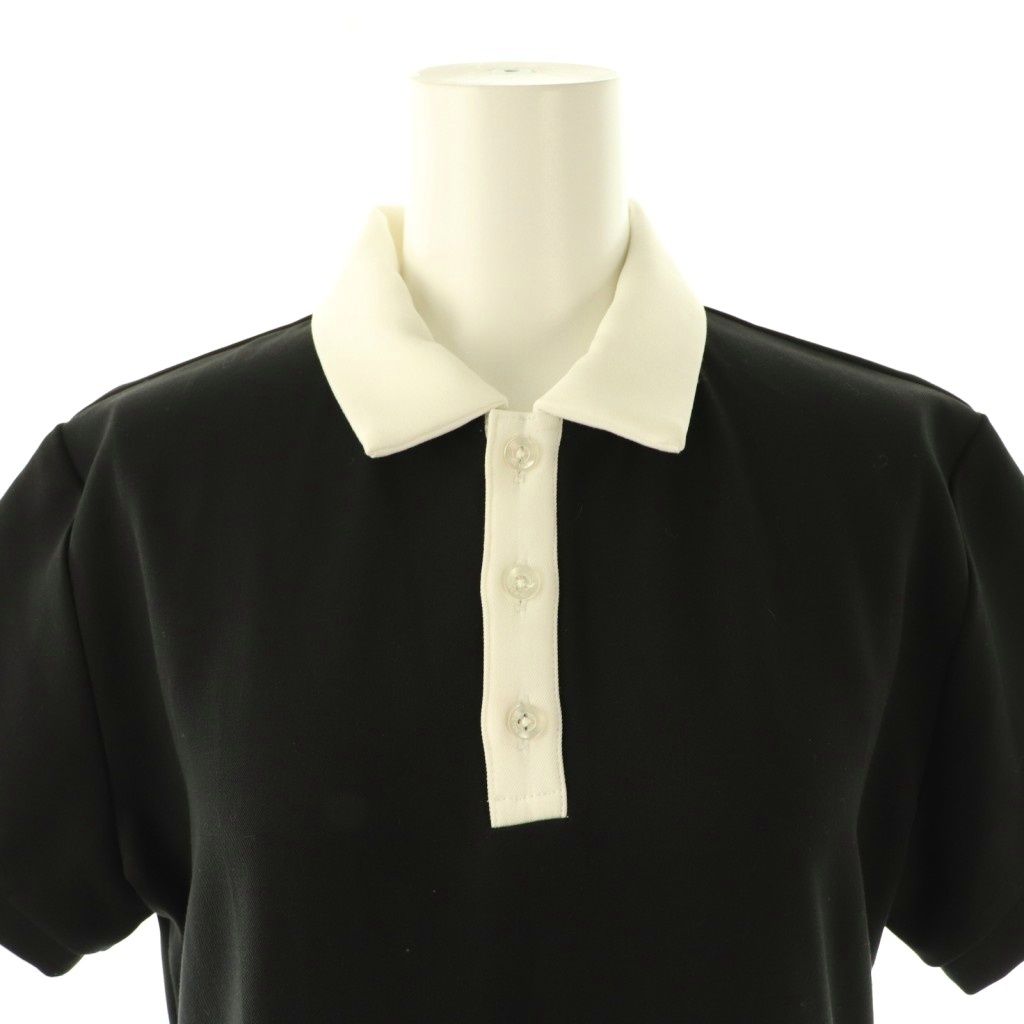 ザトゥー THETOE Hydra Polo Onepiece ワンピース 半袖 膝丈 M 黒 オフ