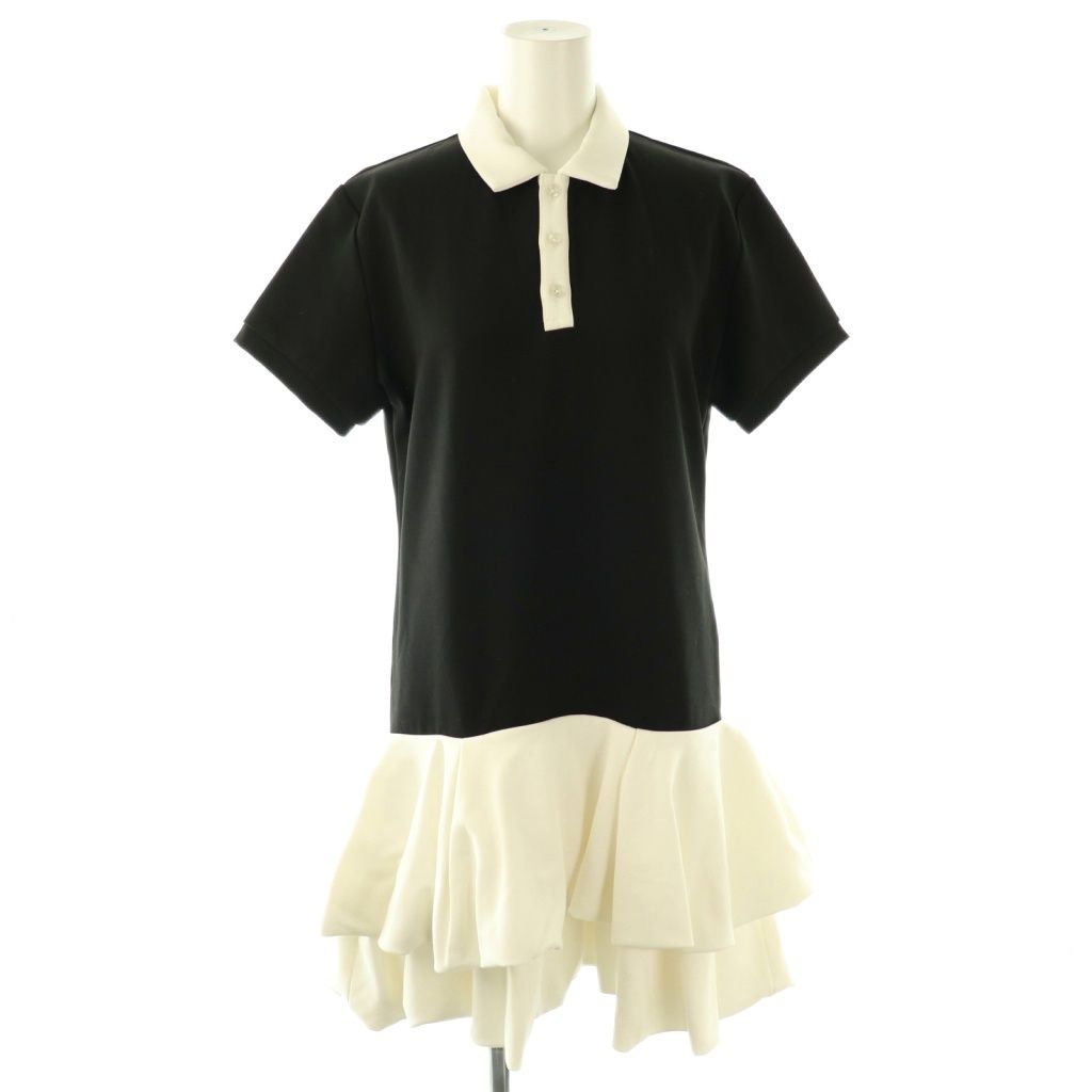 ザトゥー THETOE Hydra Polo Onepiece ワンピース 半袖 膝丈 M 黒 オフ