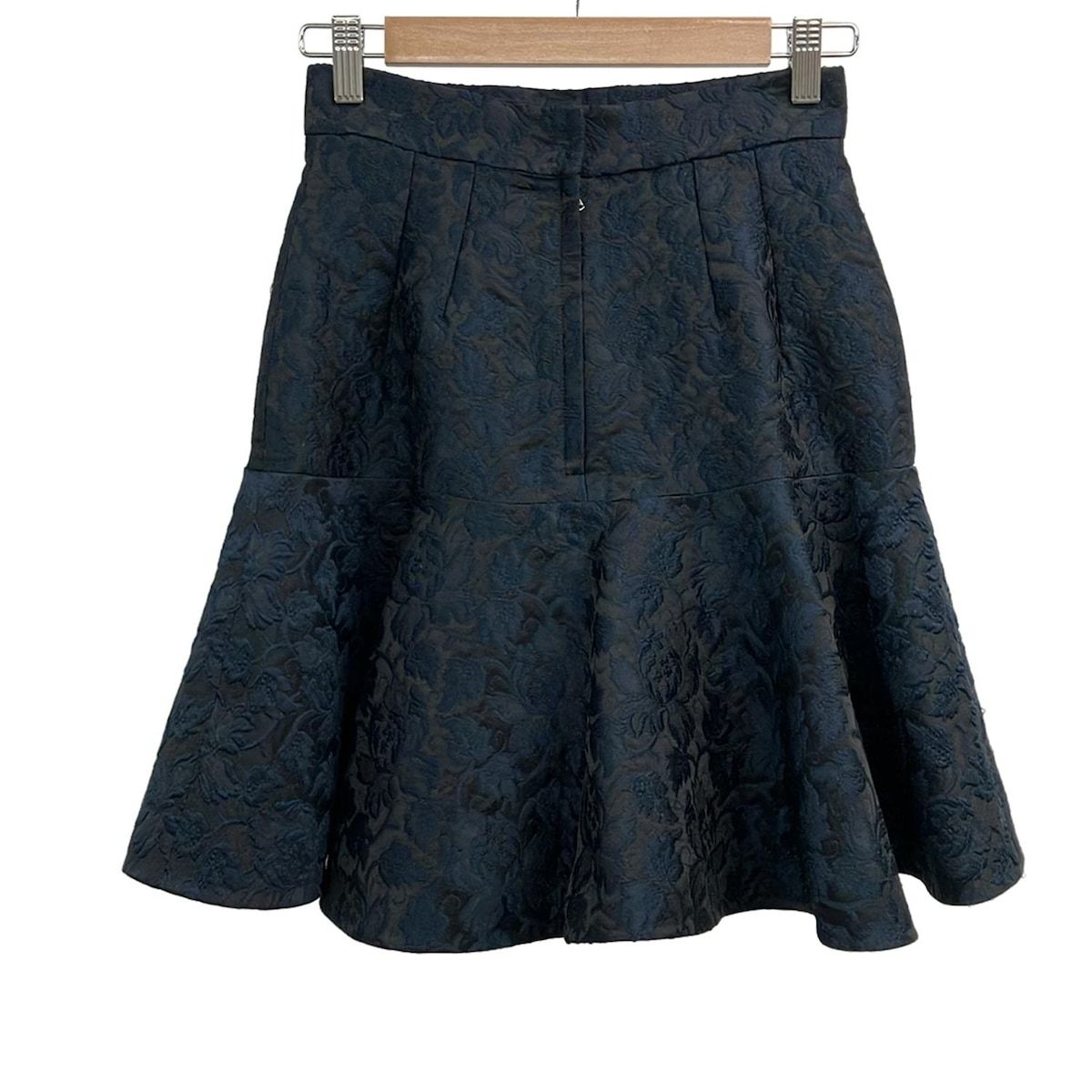 DOLCE-GABBANA ドルチェアンドガッバーナ ミニスカート サイズ38 S レディース - ネイビー 花柄 刺繍