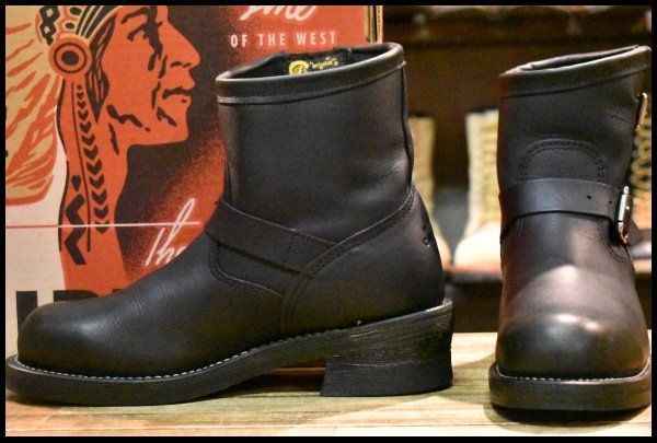 8E 箱付 美品 黒タグ】Chippewa チペワ 1901M58 ショートエンジニア