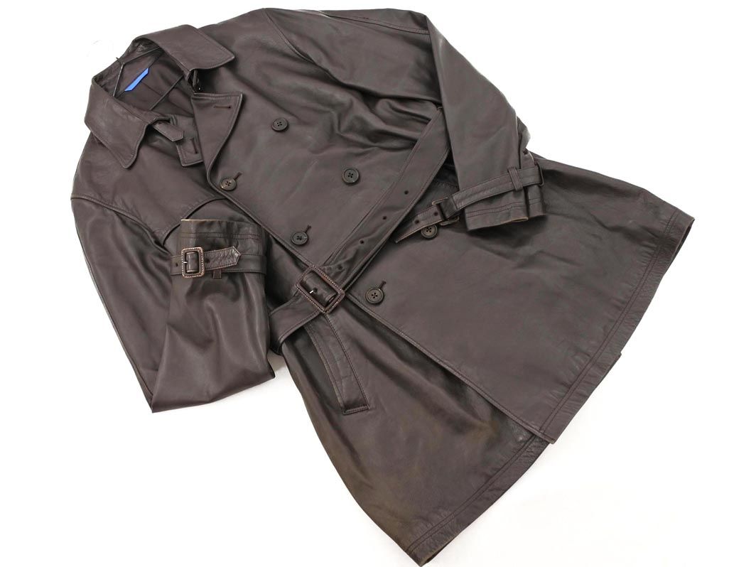 Paul Smith ポールスミス 本革 ラムレザー トレンチ コート sizeXL