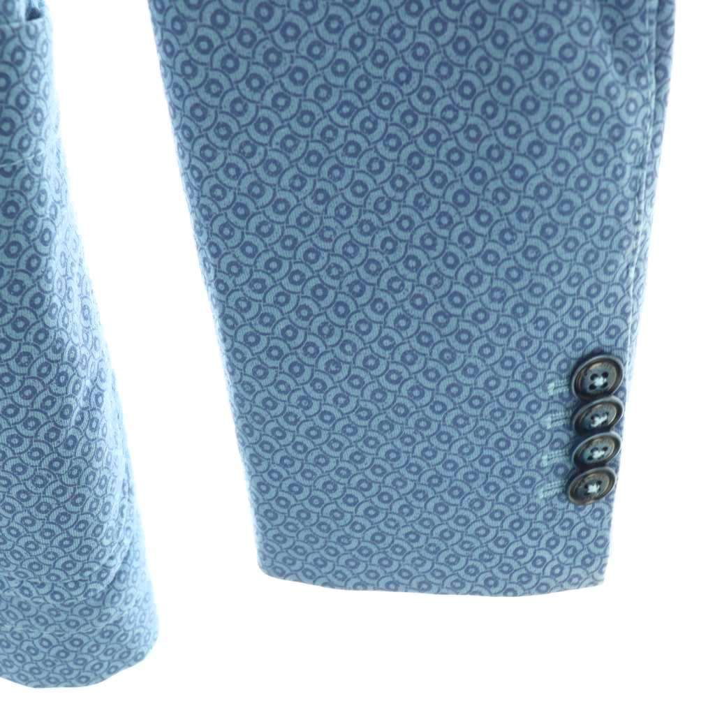 チルコロ1901 CIRCOLO1901 テーラードジャケット 総柄 薄手 46 ブルー