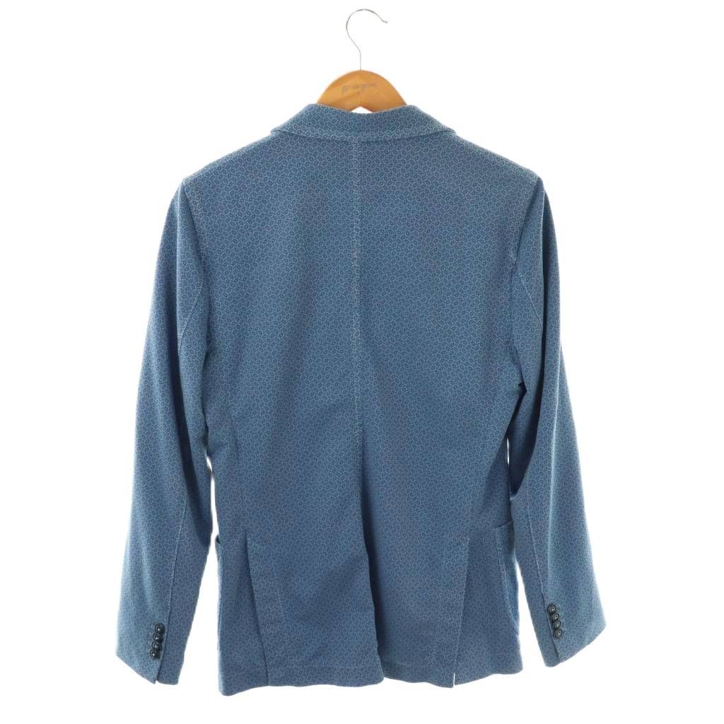 チルコロ1901 CIRCOLO1901 テーラードジャケット 総柄 薄手 46 ブルー