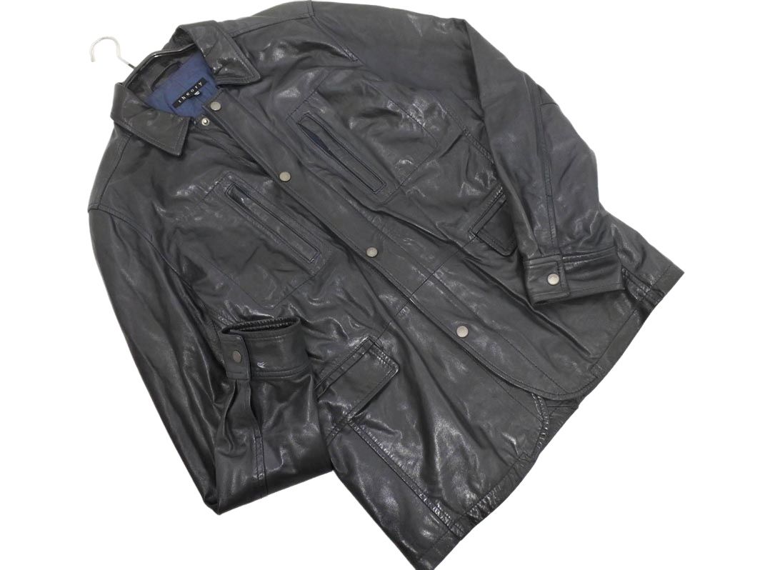 theory セオリー ラムレザー ジップアップ ジャケット size 40 黒 メンズ