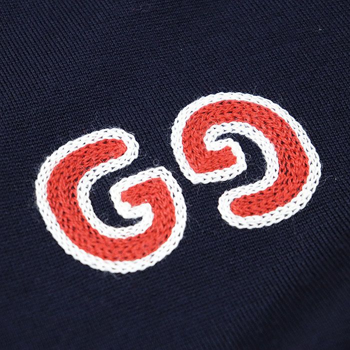極美品】GUCCI グッチ カーディガン GG ロゴ 刺繍 エンブロイダリー