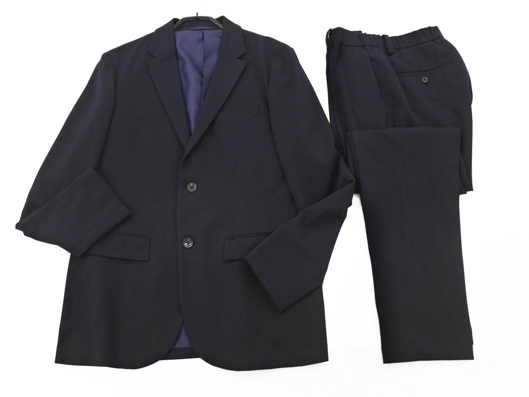 417 EDIFICE エディフィス セットアップ ジャケット パンツ スーツ sizeL 紺 メンズ