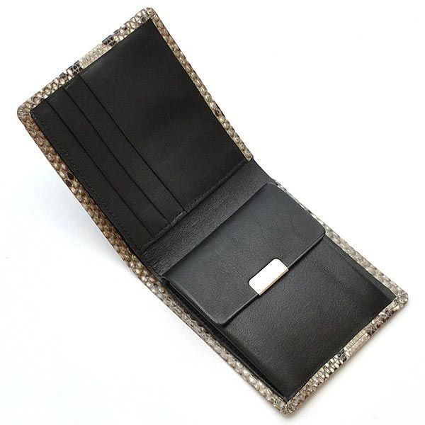 財布 メンズ 短財布 二つ折り ナチュラル 錦蛇革 蛇皮 ヘビ革 エキゾチックレザー ダイヤモンドパイソン 本革 本皮 金運 開運 風水 国産 MADE IN JAPAN PCT-1 県および