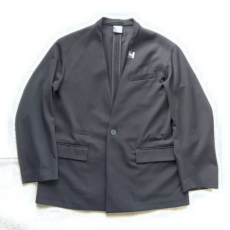 名作コラボ】 GU MIHARAYASUHIRO ノーカラージャケット メンズ XS 黒