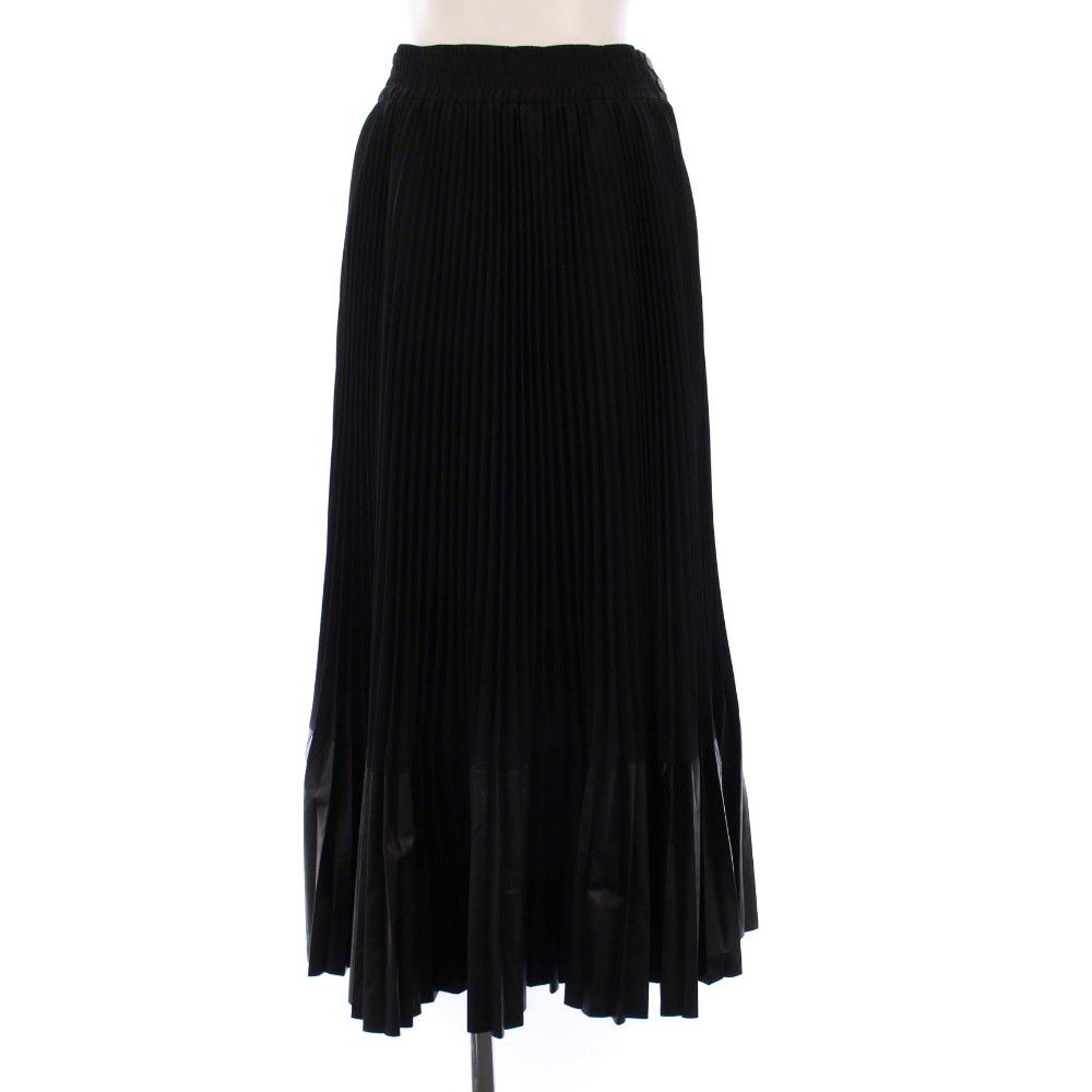 HYKE プリーツスカート　黒　サイズ1 PERFORATED PLEATED SKIRT 25FW