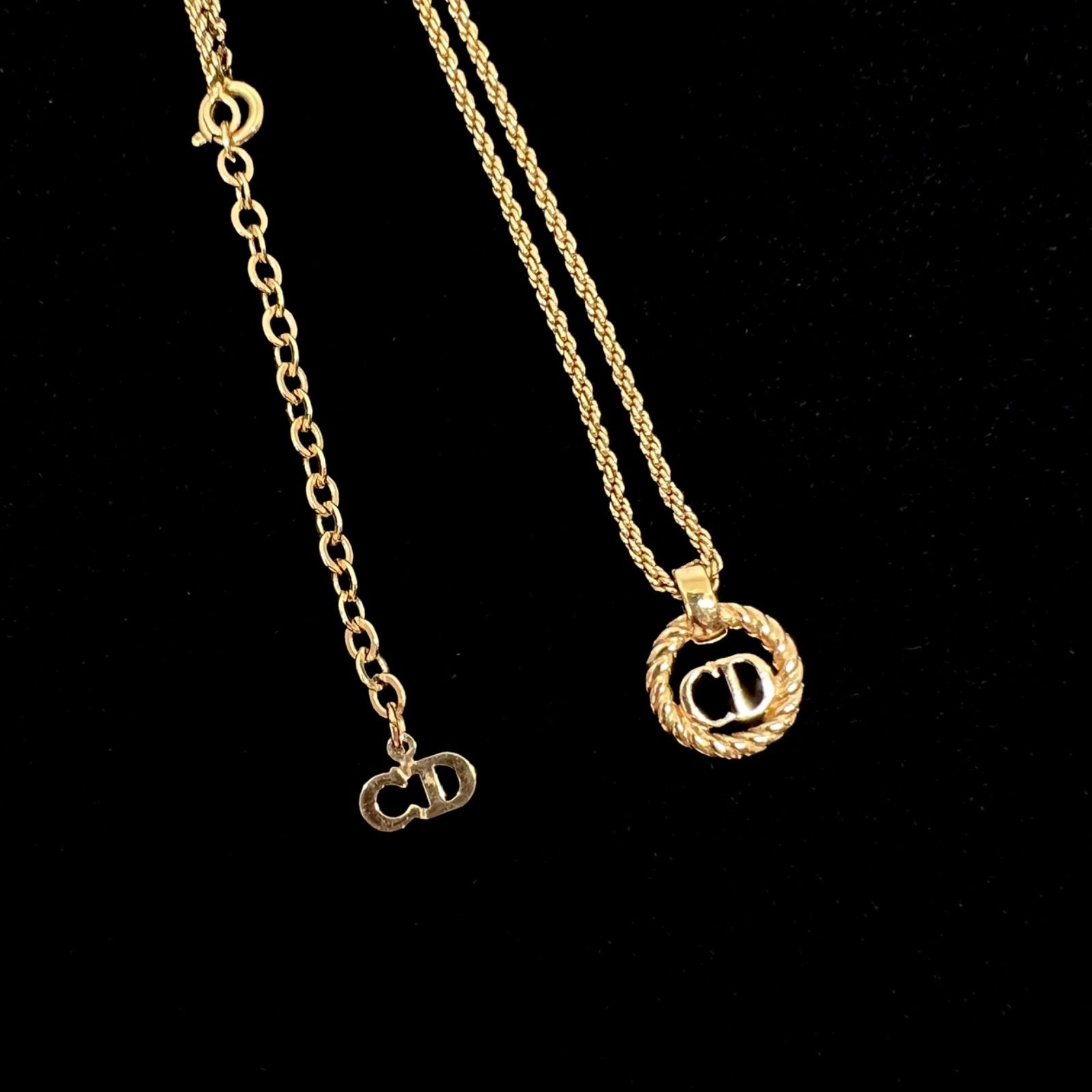 美品☆ Christian Dior クリスチャン ディオール ネックレス ゴールド