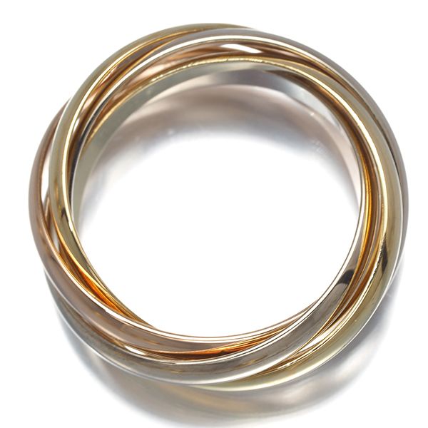 カルティエ　トリニティリング 5連　サイズ55　スリーカラー カルティエ トリニティリング 5連 サイズ55 スリーカラー カルティエ