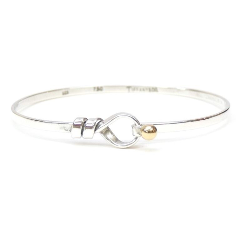 ティファニー TIFFANY-Co. バングル フック＆アイ ブレスレット シルバー ゴールド SV 925 750