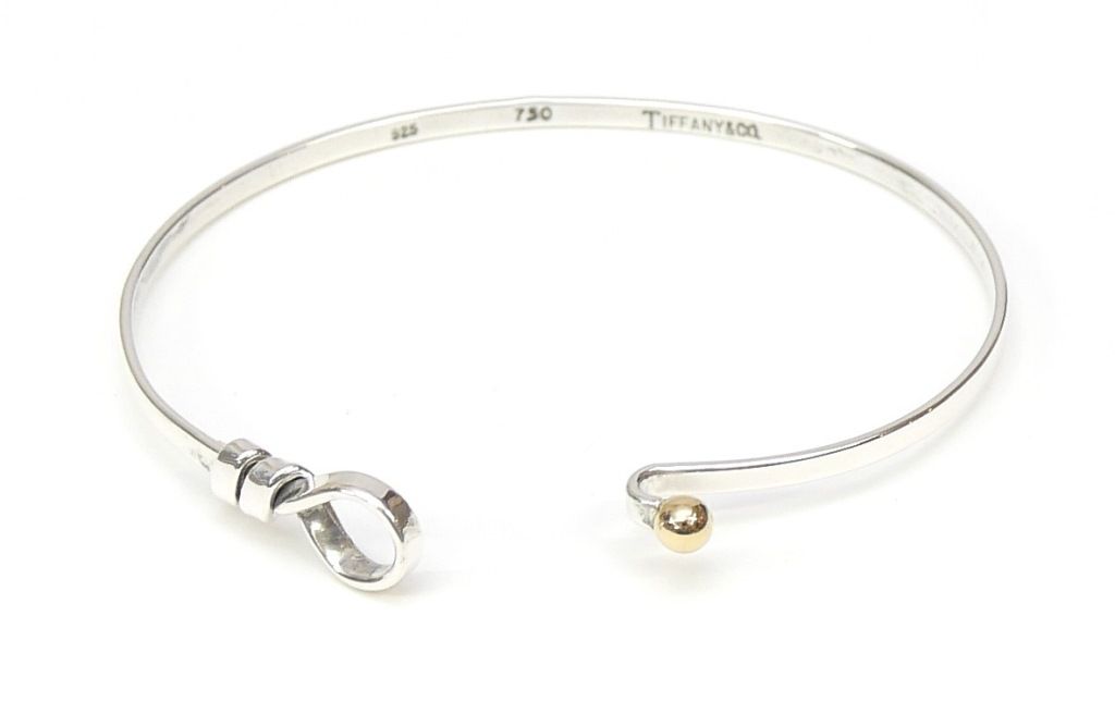 ティファニー TIFFANY-Co. バングル フック＆アイ ブレスレット シルバー ゴールド SV 925 750