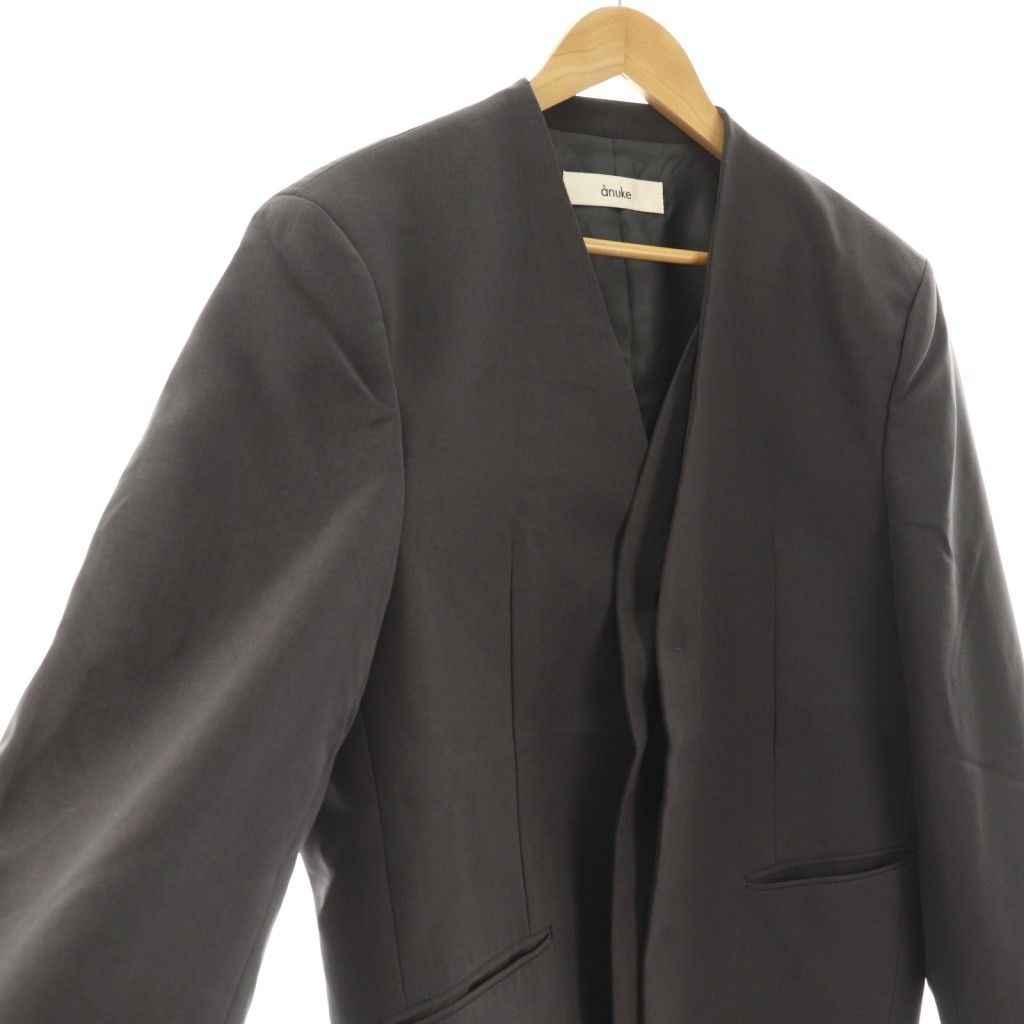 アンヌーク anuke Collarless Over Jacket ジャケット ノーカラー 38
