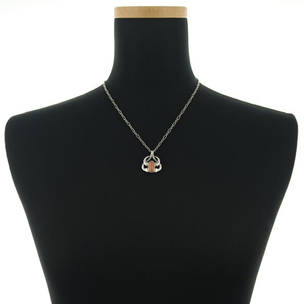 ジョージジェンセン ネックレス オレンジムーンストーン ヘリテージ