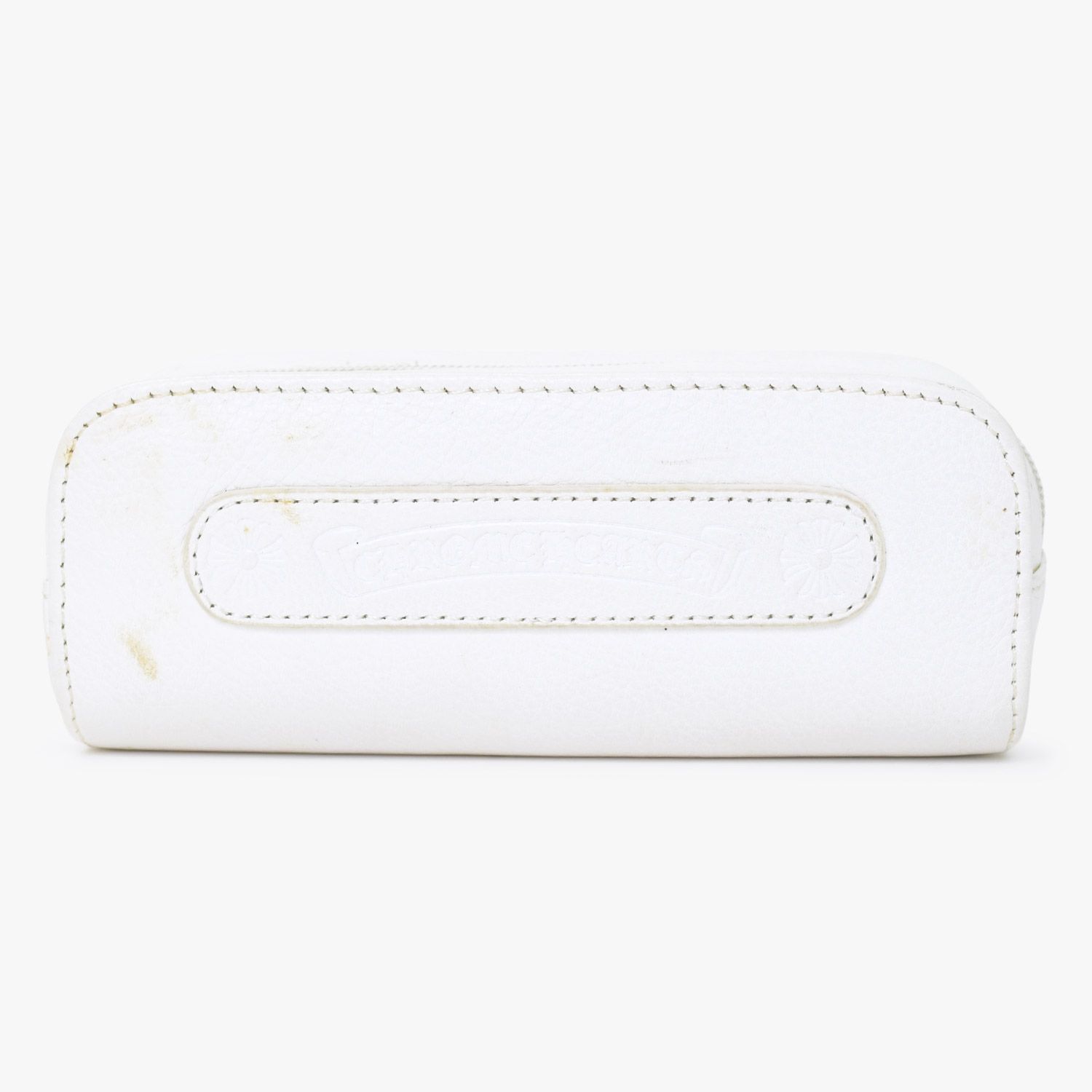 CHROME HEARTS クロムハーツ メガネケース ポーチ レザー ホワイト 65519