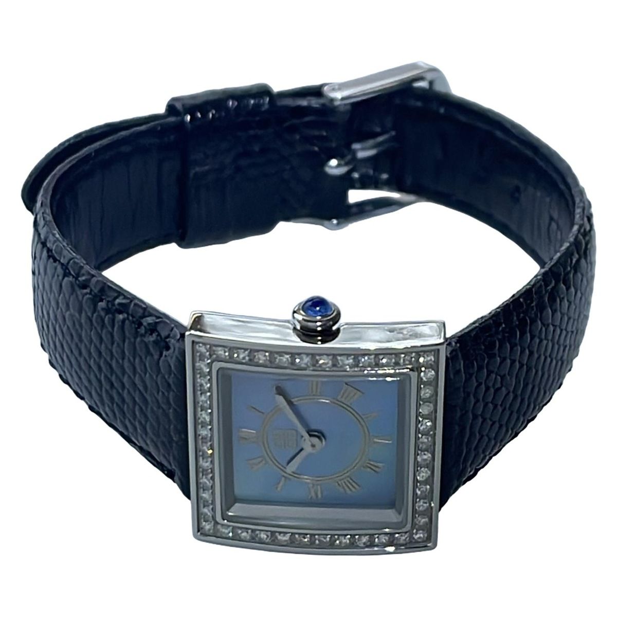 ジバンシー 腕時計 1558962 レディース 社外ベルト ダイヤベゼル シェル文字盤 ブルーシェル