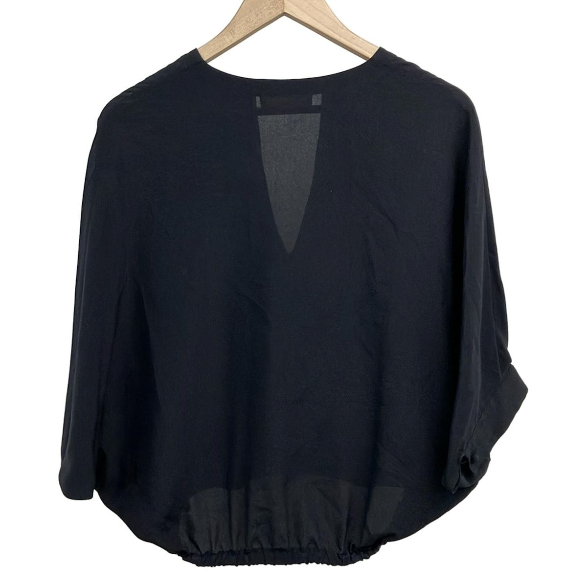 Chloe クロエ 七分袖カットソー サイズ34 S レディース - ダークネイビー シルク