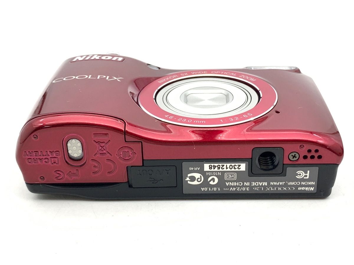中古】 【美品】 ニコン COOLPIX L26 レッド - メルカリ