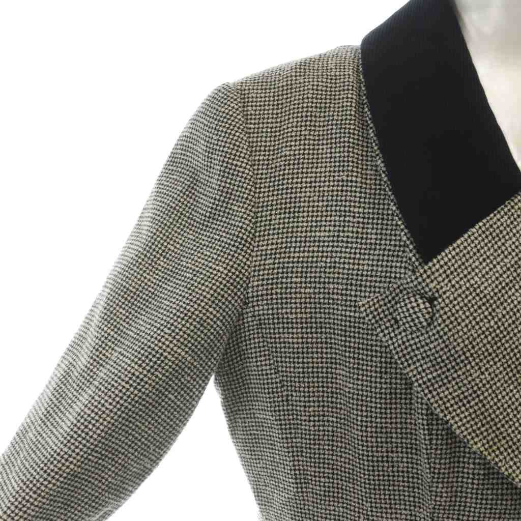 フェンディ FENDI ヴィンテージ ロング コート ツイード 総柄 総裏地