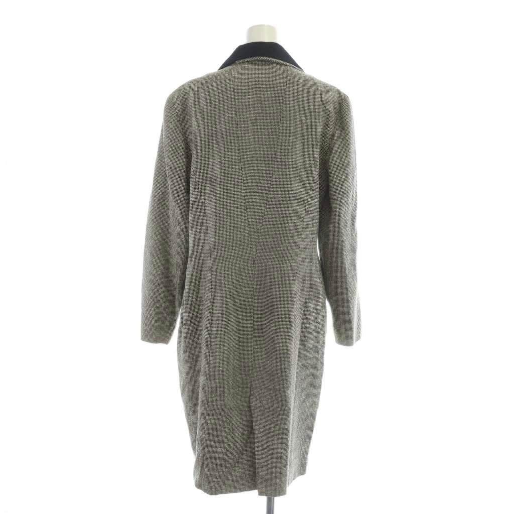 フェンディ FENDI ヴィンテージ ロング コート ツイード 総柄 総裏地