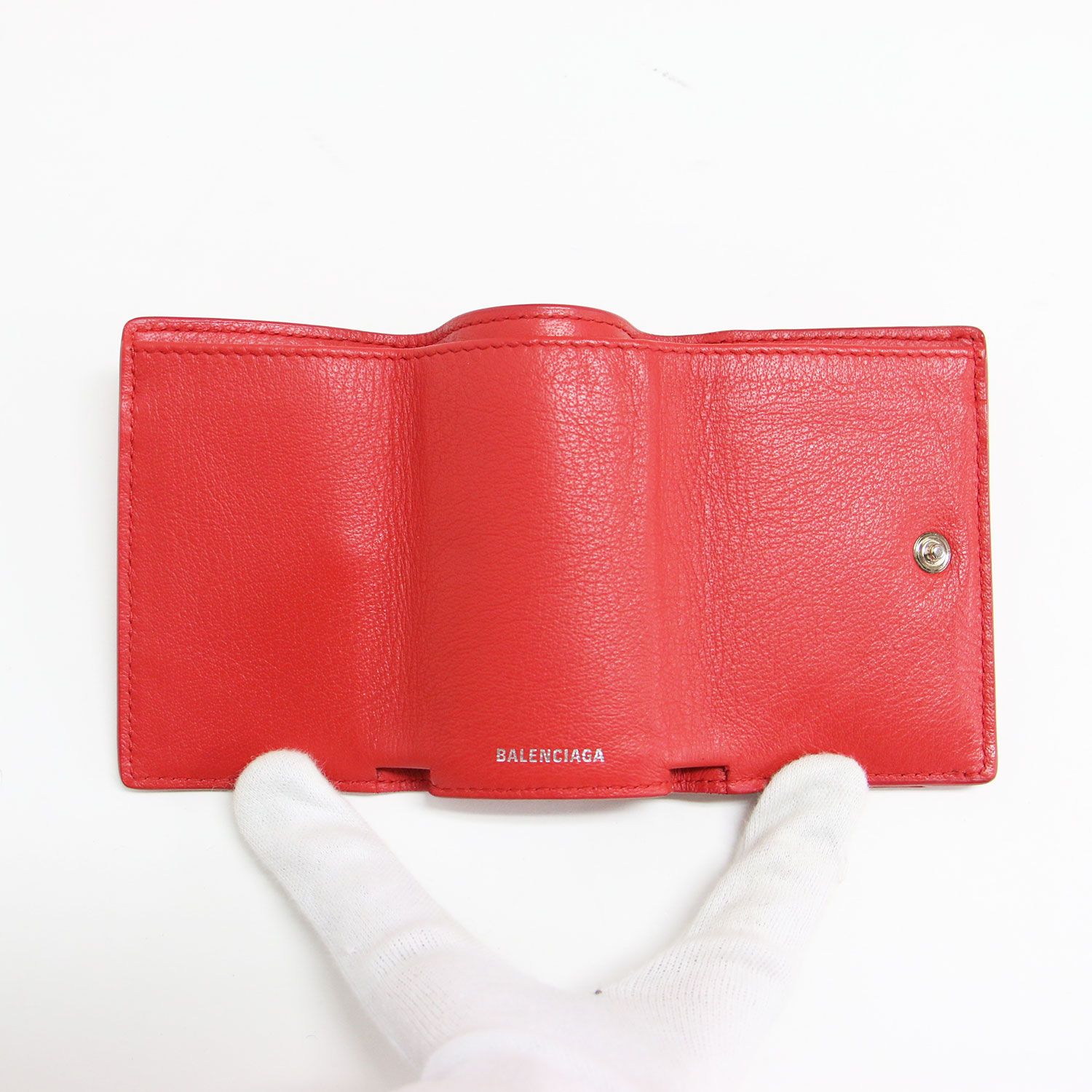 バレンシアガ ペーパーミニウォレット 赤 財布 BALENCIAGA バレンシアガ | ペーパーミニウォレット / 短財布