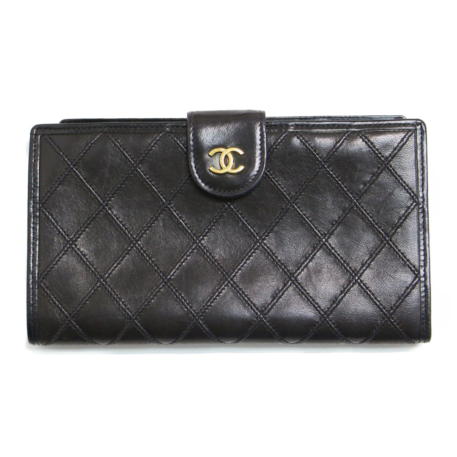 CHANEL シャネル 長財布 ビコローレ フラップウォレット ブラック CHANEL シャネル | ビコローレ ラムレザー 長財布 / ウォレット