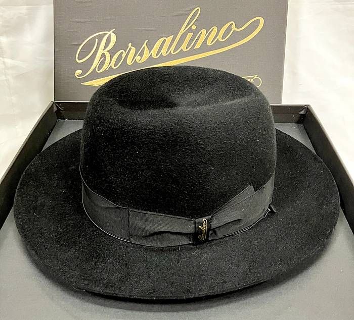 未使用】ボルサリーノ Borsalino Q.S ANELLO RASAT ラビットファー