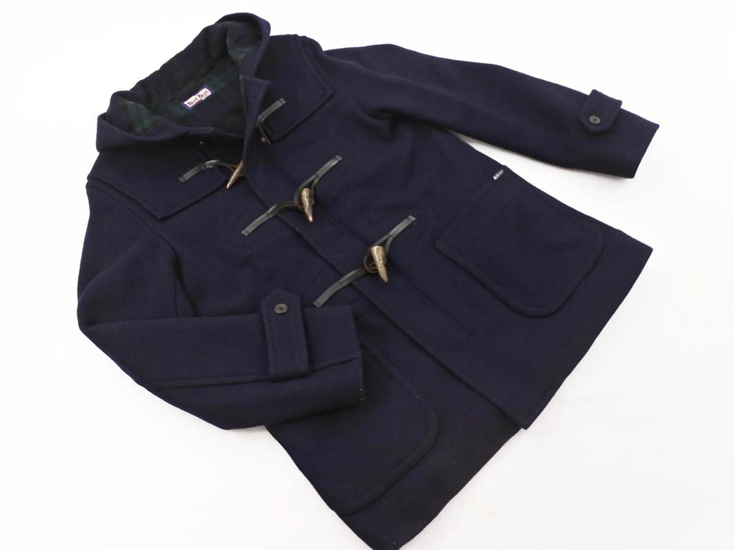 BLUE ブルーブルー ウール混 ダッフル コート sizeM 紺 メンズ