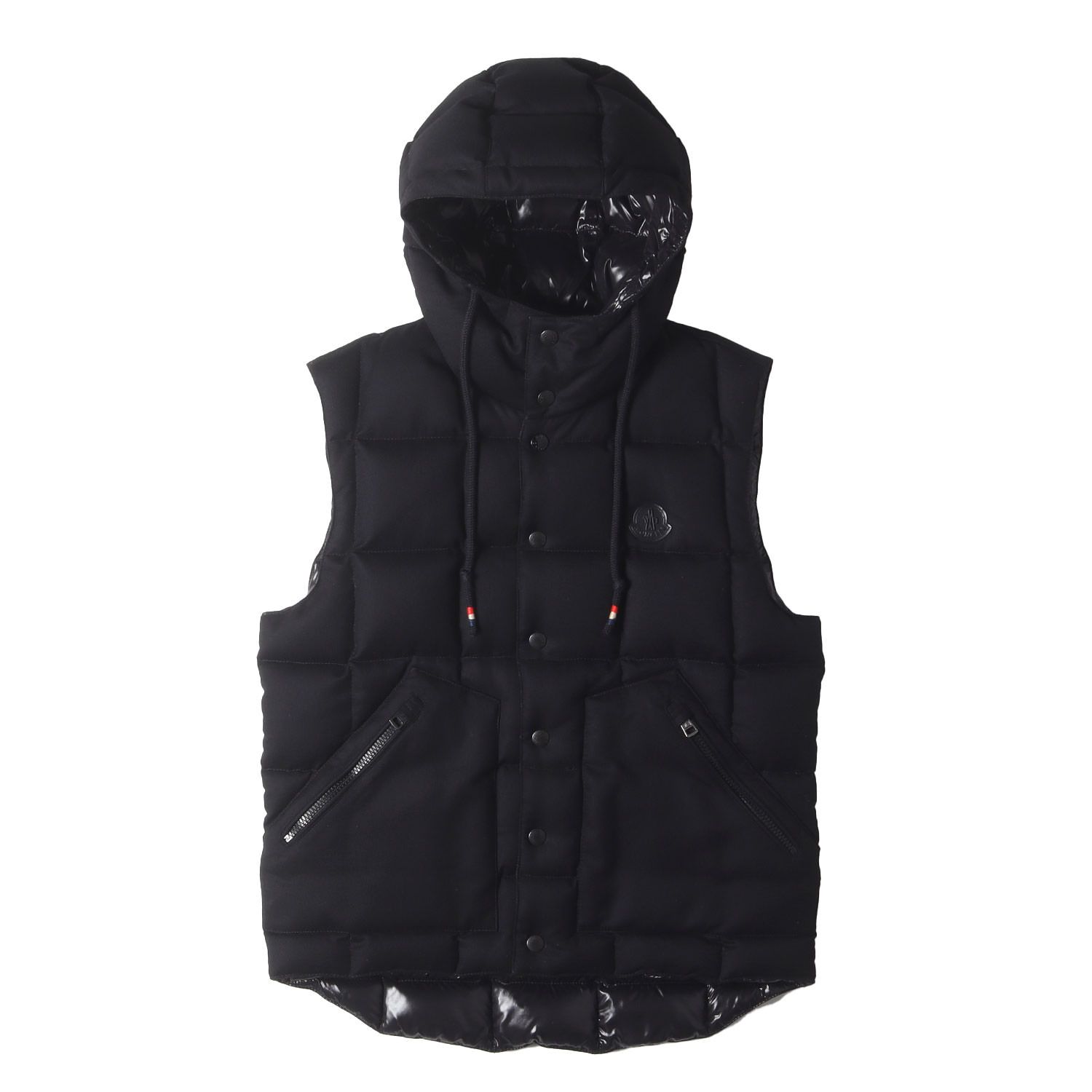 MONCLER モンクレール ベスト ブラック 黒 サイズ:1 | フーデッド