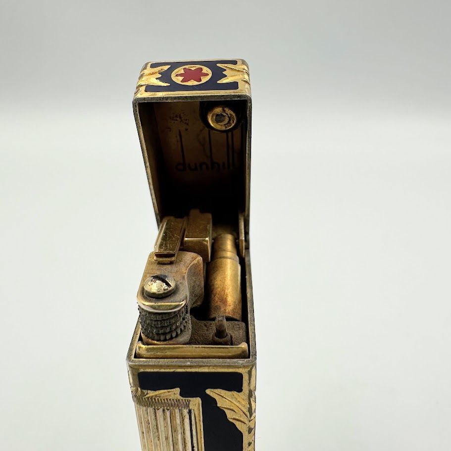 ダンヒル ロイキング彫刻 ガスライター 火打石〇 ライター本体 喫煙具 ライター 生活家電