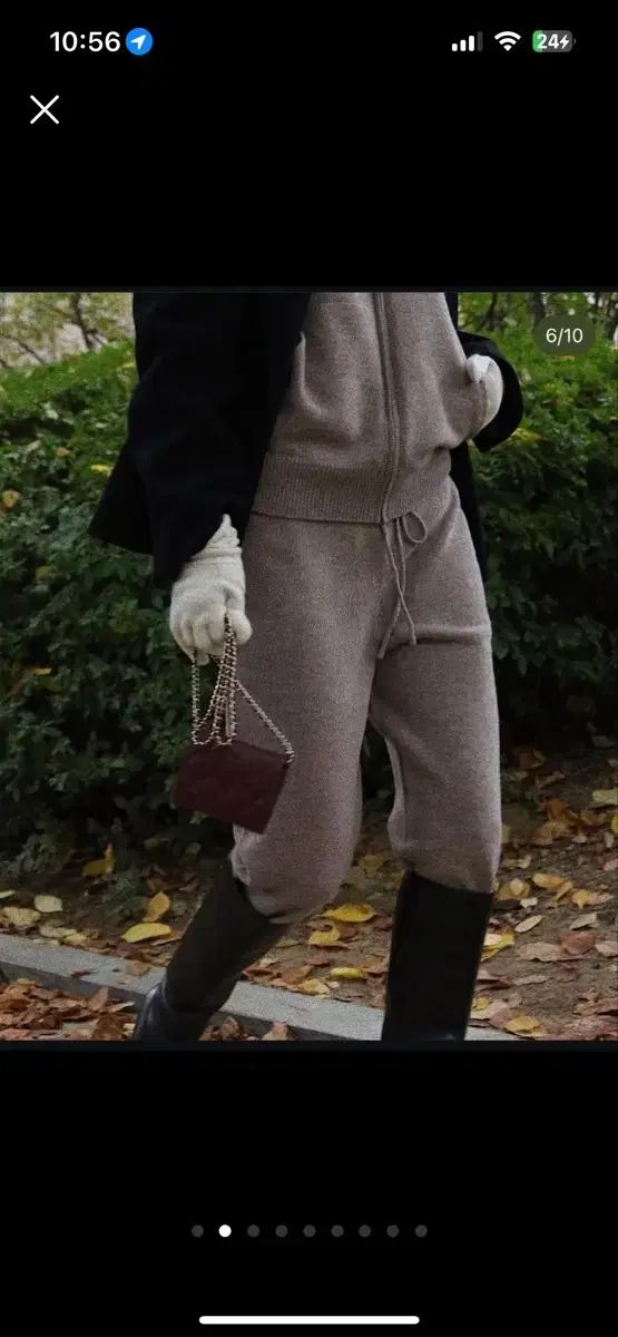 MYミン カシミア ウール ジップアップ ジョガー セット ニット