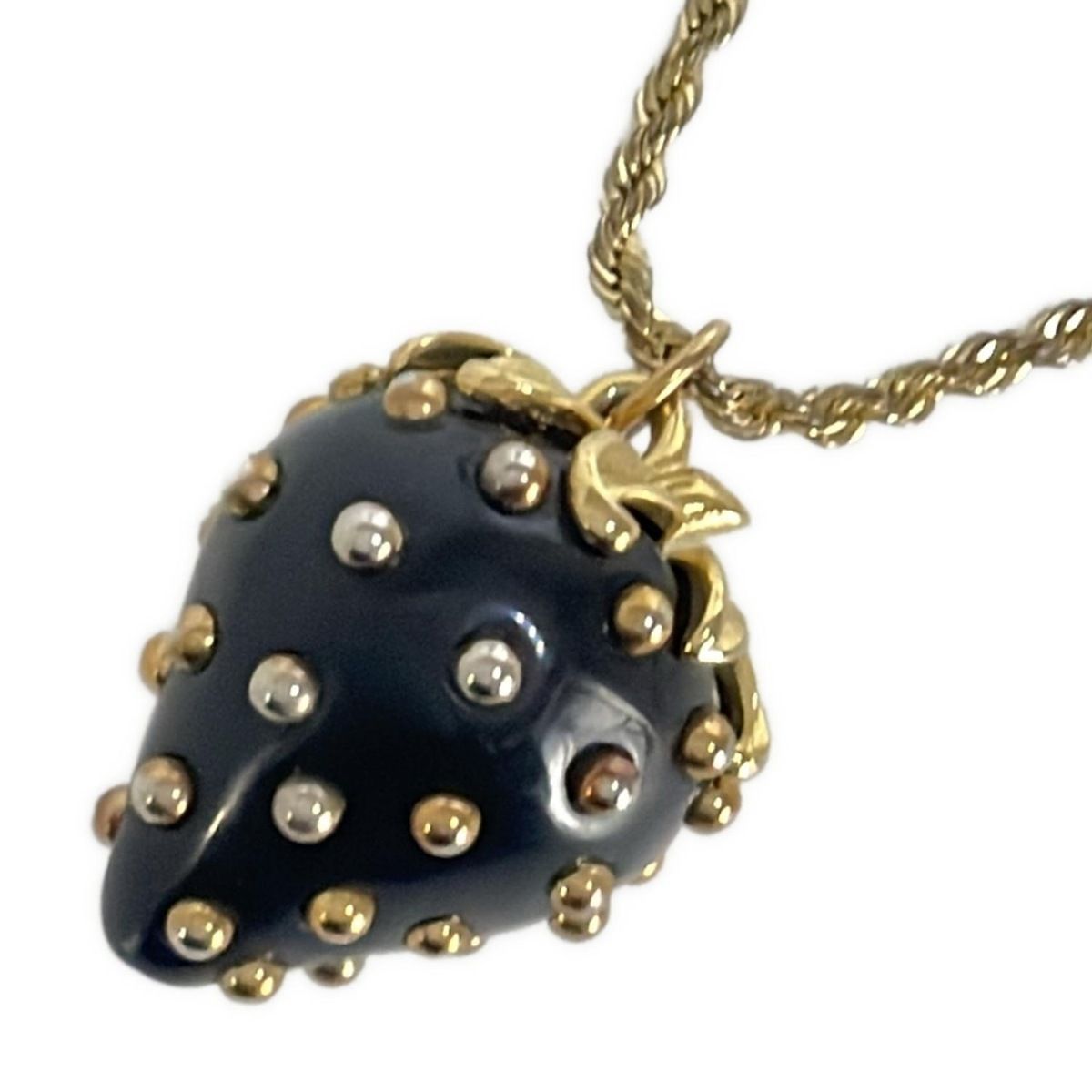 KENNETH JAY LANE ケネスジェイレーン ネックレス - ゴールド×黒 イチゴ