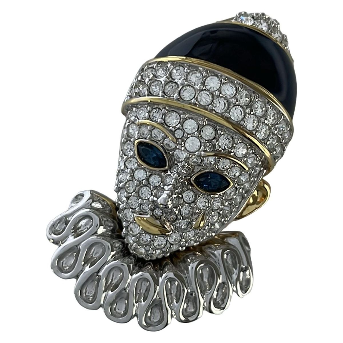 SWAROVSKI スワロフスキー ブローチ ゴールド シルバー マルチ ピエロ