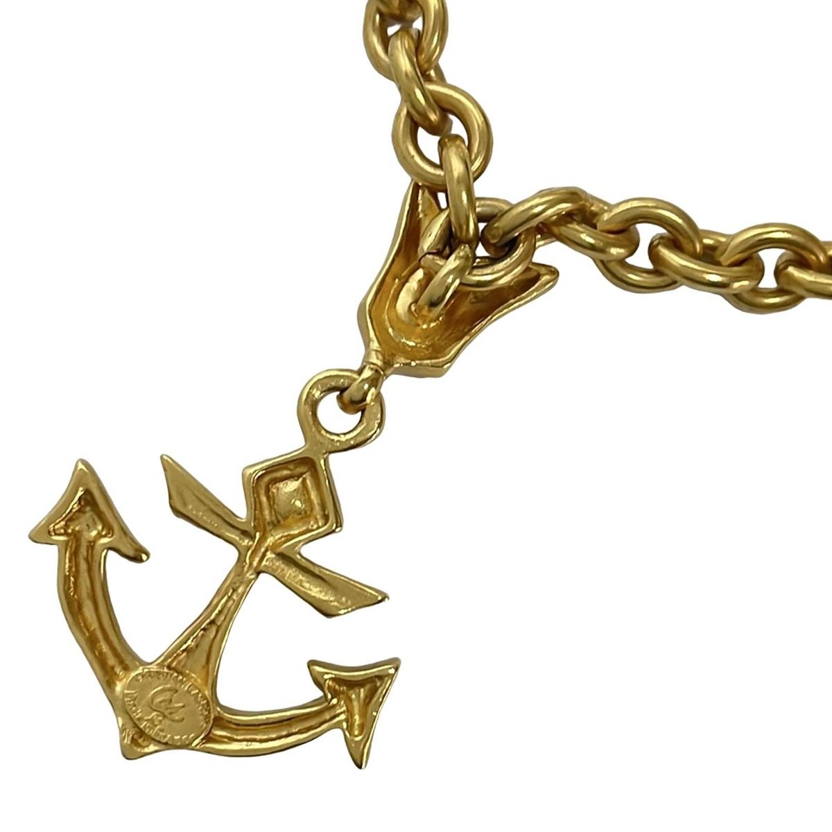  Christian Lacroix クリスチャンラクロワ ネックレス ゴールド グリーン マルチ 錨 ネックレス アクセサリー