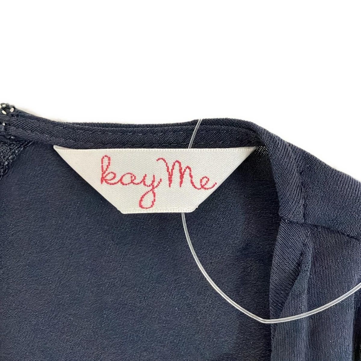 kay me ケイミー カシュクールワンピース サイズ7 タグ付き未使用品 Kay me 琉球紅型「あまいろ」カシュクールワンピース7号 未使用 kayme