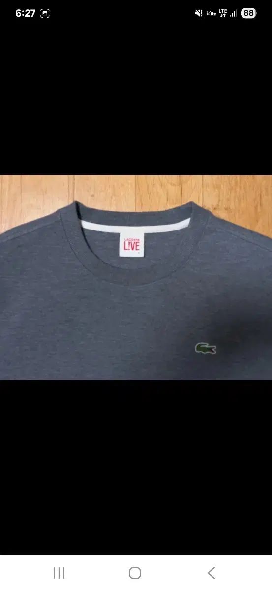 級 LACOSTE ラコステ ゴルフ 起毛 機能性 スウェット グレー ゆったり 105