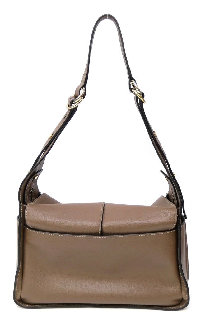 トッズ TOD’S Tタイムレス ショルダーバッグ ブラウン レザー