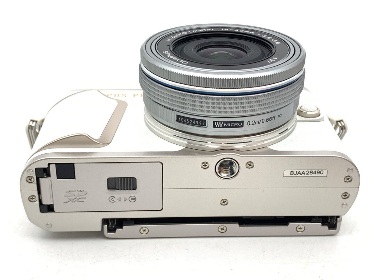  並品 オリンパス PEN E PL 10 14 42 mm EZレンズキット ホワイト ミラーレス一眼 デジタルカメラ