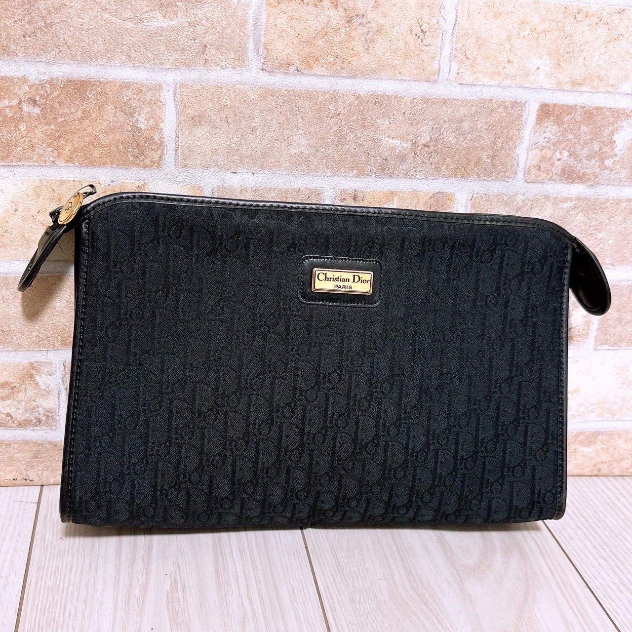 【希少】クリスチャンディオール トロッター クラッチバッグ セカンドバッグ 黒 美品) Christian Dior(クリスチャンディオール)クラッチバッグ