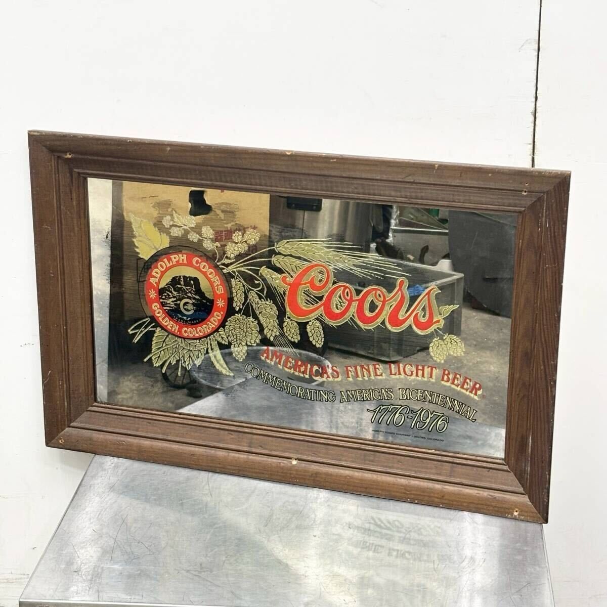 ヴィンテージパブミラー Coors クアーズ US雑貨 壁掛け鏡 アメリカン 